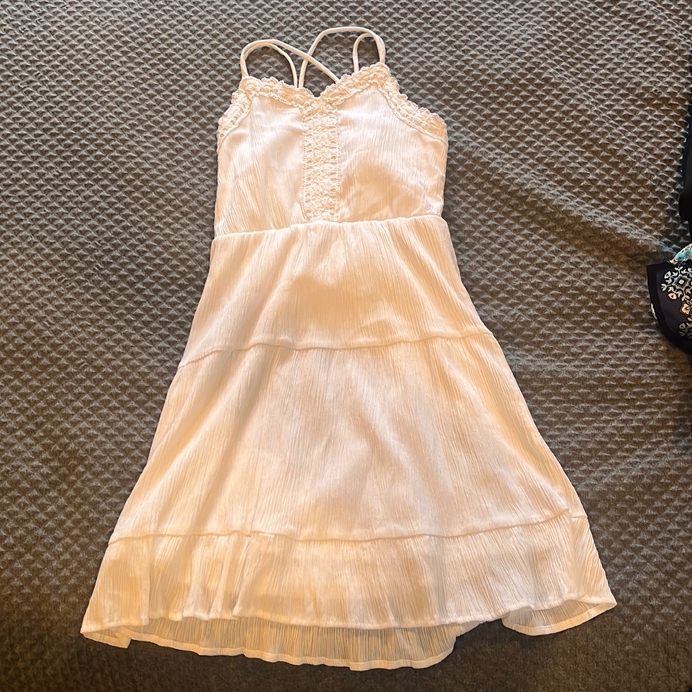 White dress with lining size 7-8